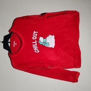 Urban Heritage Christmas Sweater Medium Fleece Red